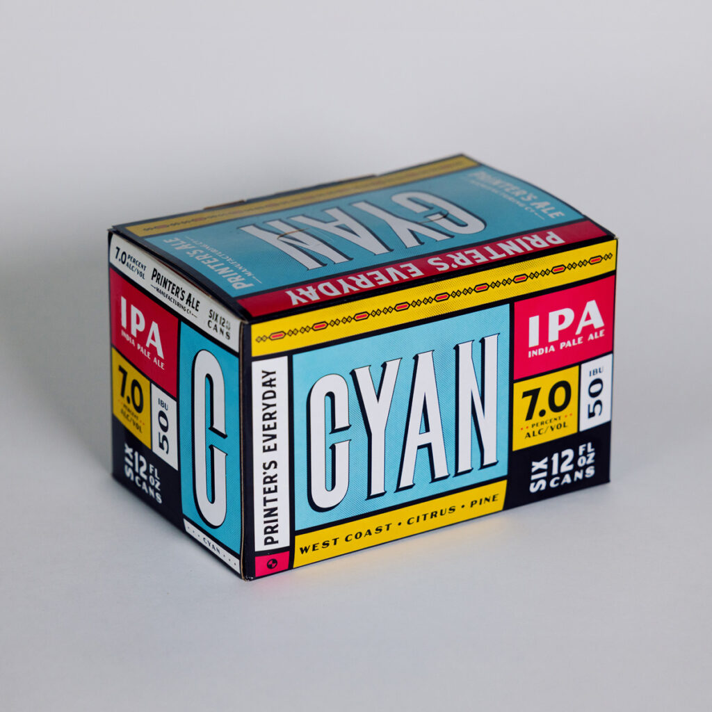 Printer's Ale Manufacturing Cyan IPA