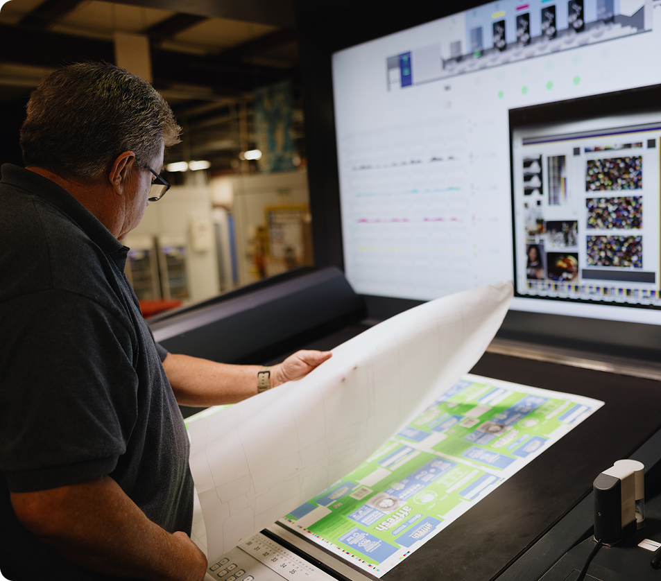 Printed Specialties Offset Machine Close Up